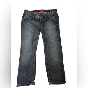 Guess Women's Cropped Jeans in Dark Blue